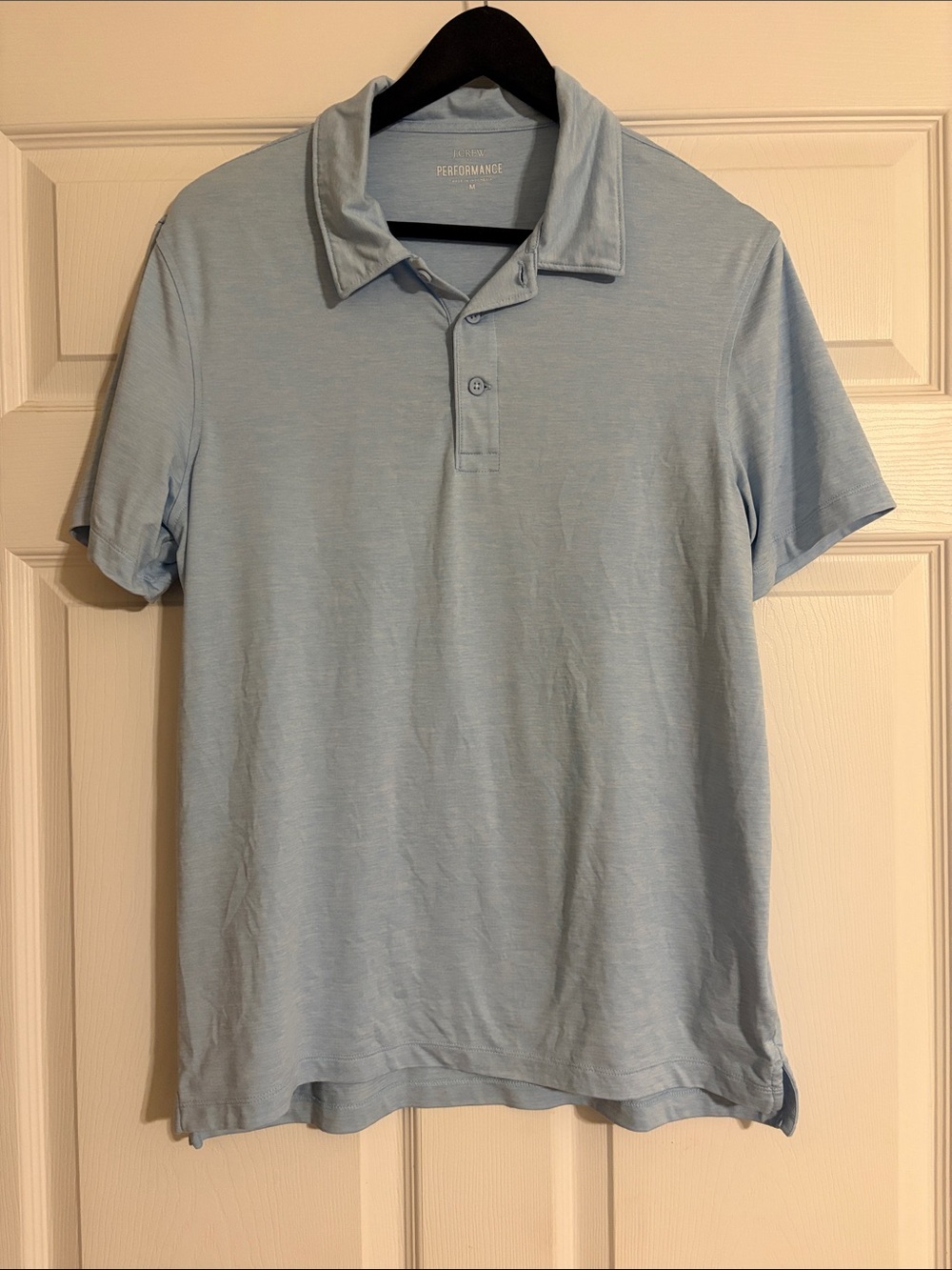 J.Crew Performance Polo Shirt Light Blue Heather Mens Medium